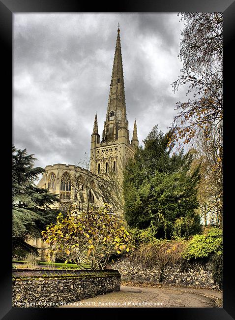 Norwich Cathedral Framed Print by Darren Burroughs