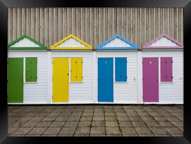 Beach huts Framed Print by Rory Trappe