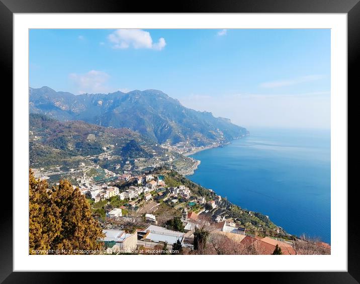 Outdoor mountain on Amalfi coast in italy  Framed Mounted Print by M. J. Photography