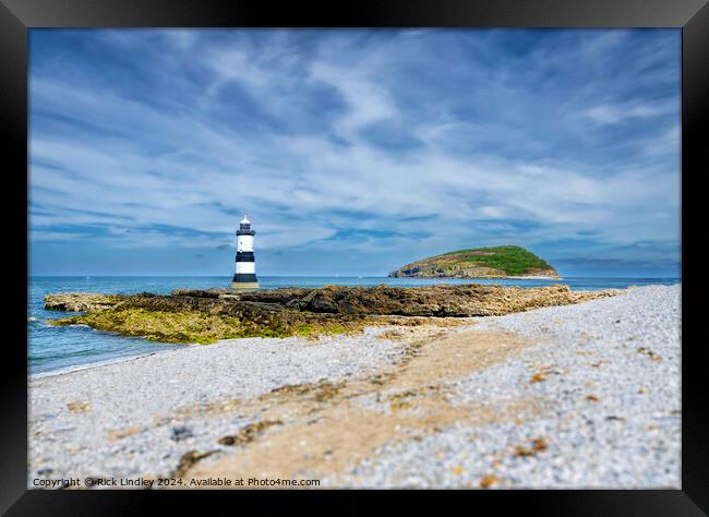 Penmon Lighthouse Anglesey Framed Print by Rick Lindley