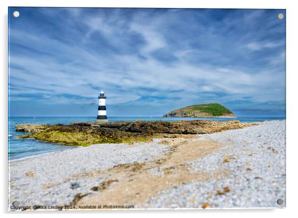 Penmon Lighthouse Anglesey Acrylic by Rick Lindley