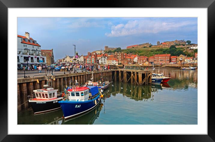 Whitby Harbour Panorama Framed Mounted Print by Darren Galpin