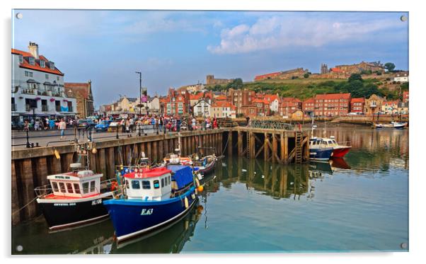 Whitby Harbour Panorama Acrylic by Darren Galpin