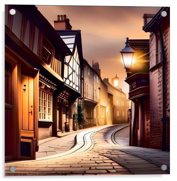 The street Yorkshire  Acrylic by Zap Photos