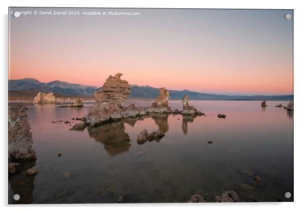 Sunset at Mono Lake Acrylic by Derek Daniel