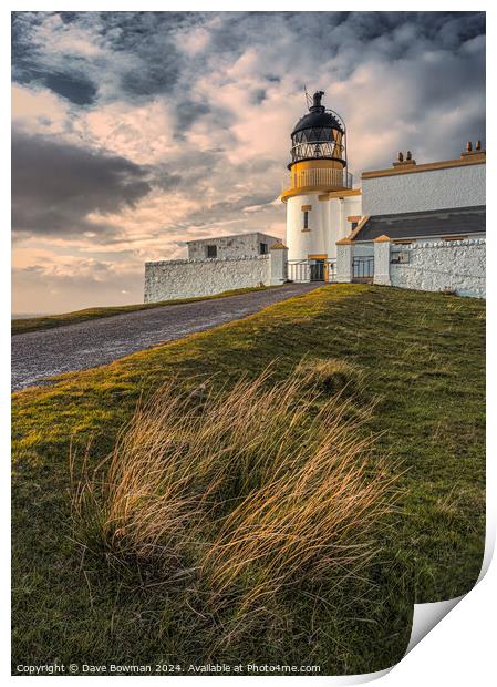 Stoer Lighthouse Print by Dave Bowman