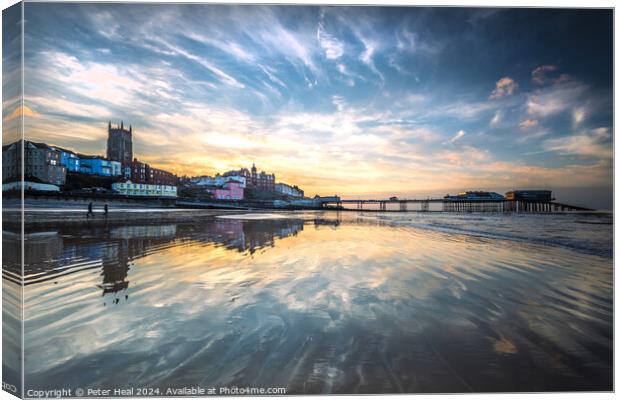 Cromer Reflections Canvas Print by Peter Heal