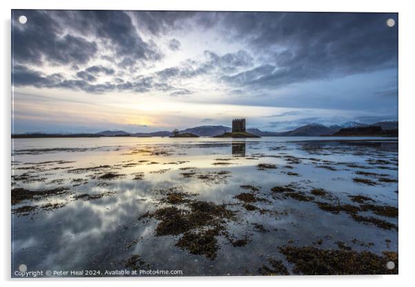 Castle Stalker Acrylic by Peter Heal