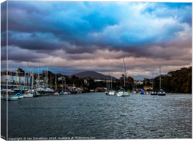 Caernarfon Harbour Canvas Print by Ian Donaldson