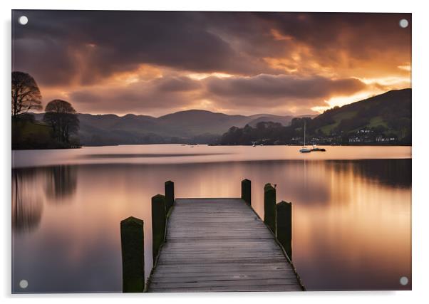 Sunrise on Lake Windermere Acrylic by Picture Wizard