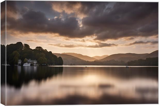 Sunrise on Lake Windermere Canvas Print by Picture Wizard