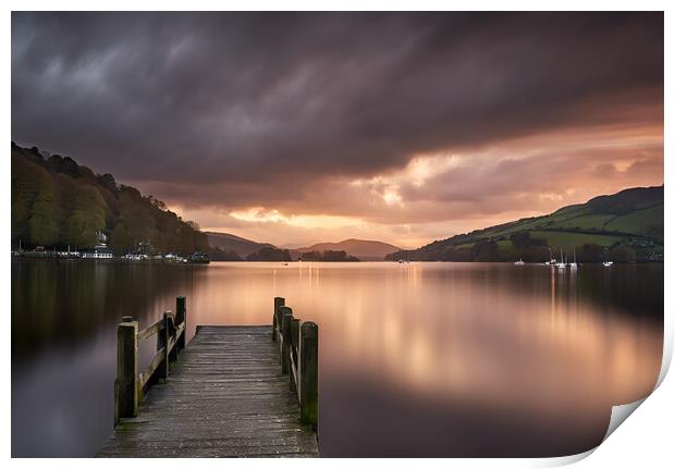 Sunrise on Lake Windermere Print by Picture Wizard