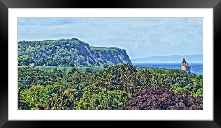 Greenan Castle and Heads of Ayr Framed Mounted Print by Allan Durward Photography