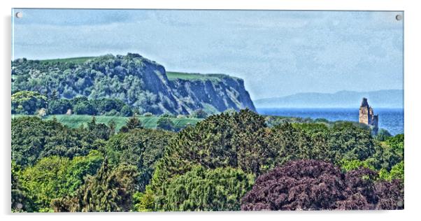 Greenan Castle and Heads of Ayr Acrylic by Allan Durward Photography