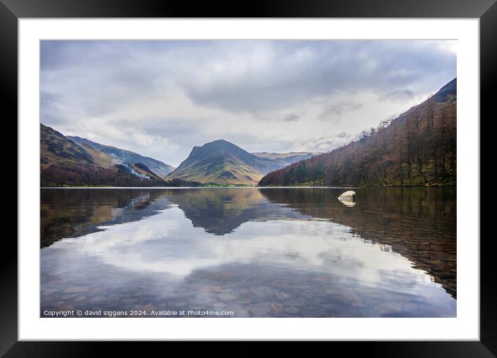 Buttermere The lake district Framed Mounted Print by david siggens