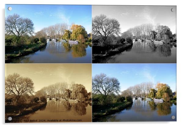 River Thames at Lechlade montage Acrylic by Paul Boizot