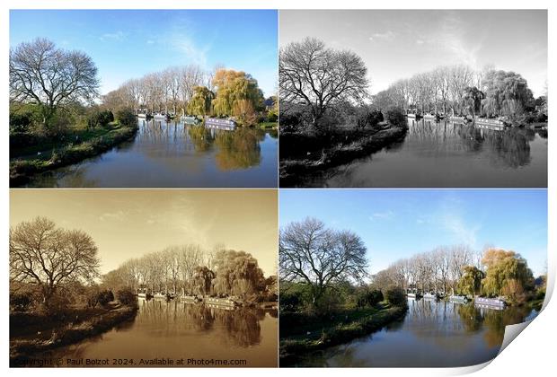 River Thames at Lechlade montage Print by Paul Boizot