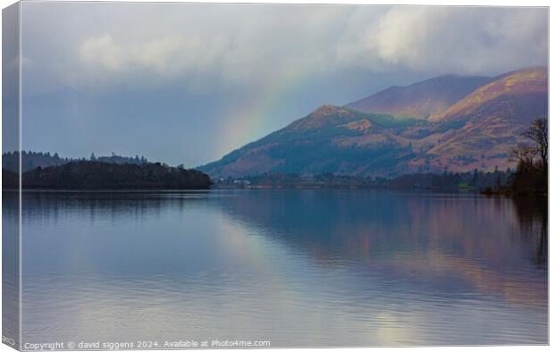 Derwent water the lakes Canvas Print by david siggens