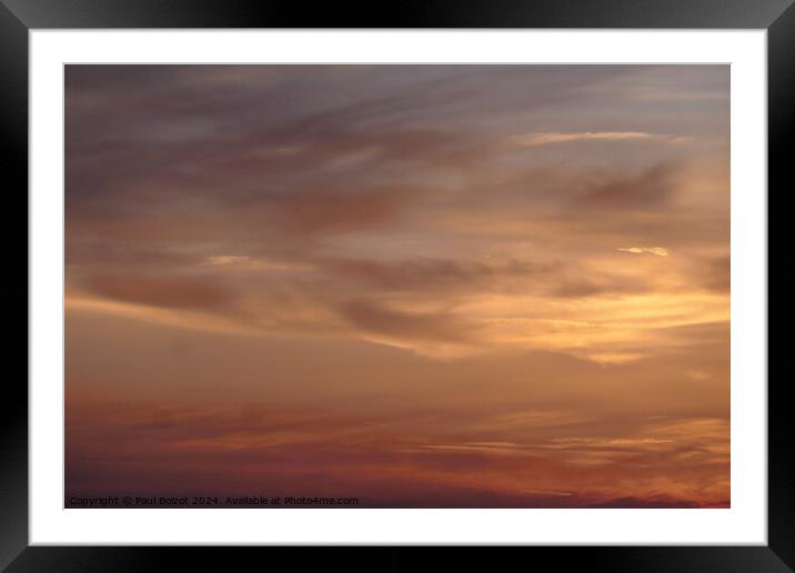 Red sky at Choklaka beach, Patmos 1 Framed Mounted Print by Paul Boizot