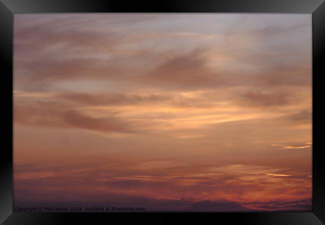 Red sky at Choklaka beach, Patmos 2 Framed Print by Paul Boizot