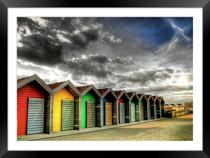 Beach Huts in Colour Framed Mounted Print by Toon Photography