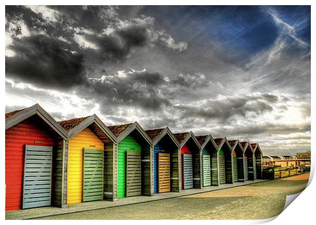 Beach Huts in Colour Print by Toon Photography