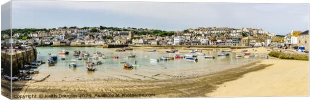 Panorama of St Ives, Cornwall Canvas Print by Keith Douglas