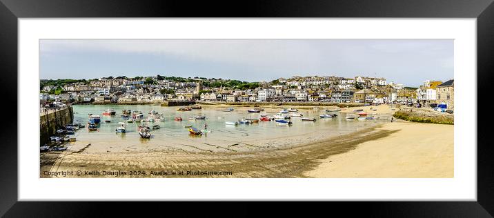 Panorama of St Ives, Cornwall Framed Mounted Print by Keith Douglas