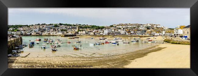 Panorama of St Ives, Cornwall Framed Print by Keith Douglas