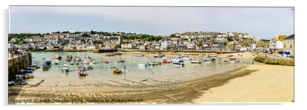 Panorama of St Ives, Cornwall Acrylic by Keith Douglas