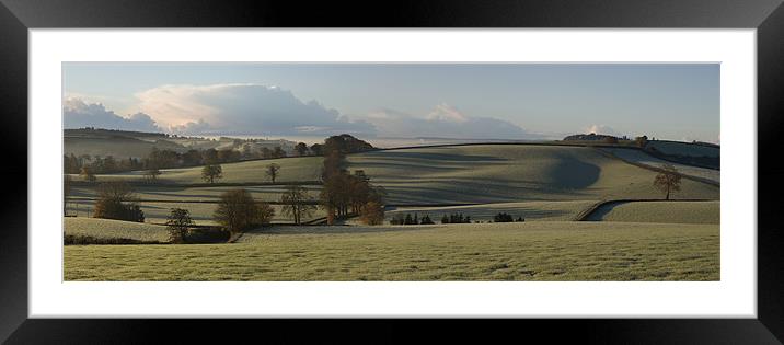Frost and Shadows Framed Mounted Print by Pete Hemington
