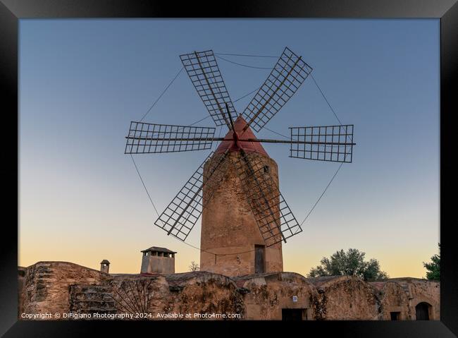 Algaida Windmill Framed Print by DiFigiano Photography