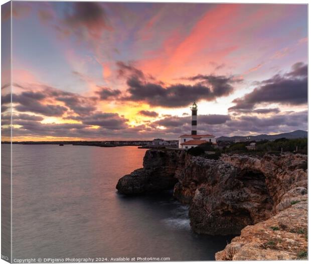 The Portocolom Lighthouse Canvas Print by DiFigiano Photography