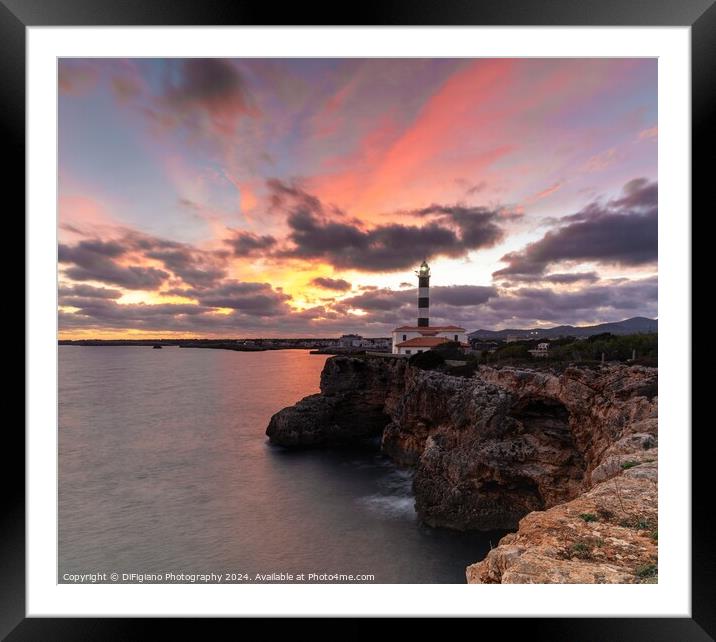 The Portocolom Lighthouse Framed Mounted Print by DiFigiano Photography