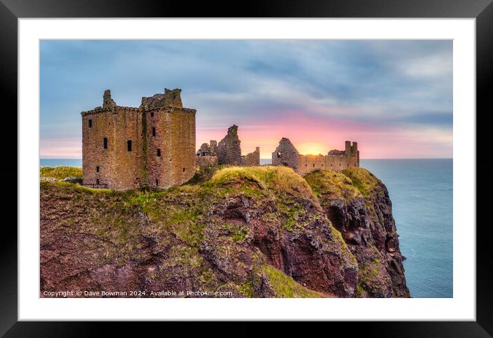 Daybreak at Dunnottar Framed Mounted Print by Dave Bowman