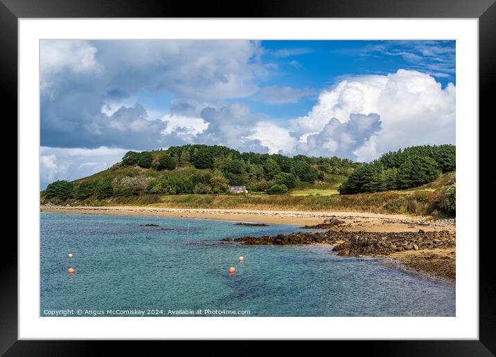 Fisherman’s beach on Herm Island, Channel Islands Framed Mounted Print by Angus McComiskey