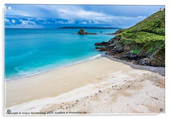 Belvoir Beach on Herm Island, Channel Islands Acrylic by Angus McComiskey