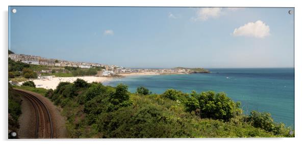 St. Ives,bay Cornwall uk, Acrylic by kathy white