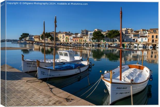 Portocolom Harbour Canvas Print by DiFigiano Photography