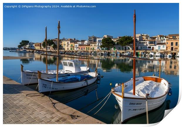 Portocolom Harbour Print by DiFigiano Photography
