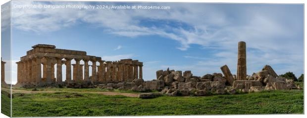 Selinunte Temple Panorama Canvas Print by DiFigiano Photography