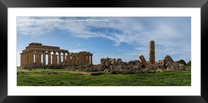Selinunte Temple Panorama Framed Mounted Print by DiFigiano Photography
