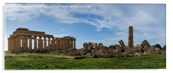 Selinunte Temple Panorama Acrylic by DiFigiano Photography