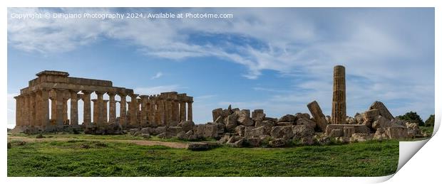 Selinunte Temple Panorama Print by DiFigiano Photography
