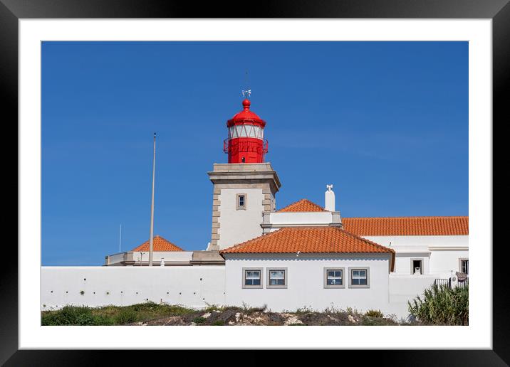 Cabo da Roca Lighthouse in Portugal Framed Mounted Print by Artur Bogacki