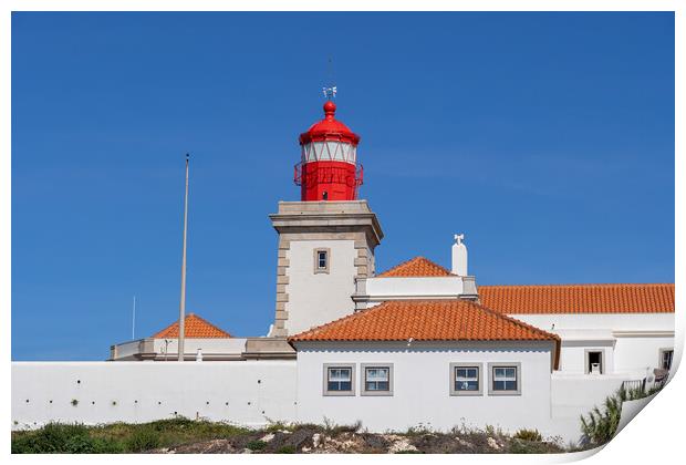 Cabo da Roca Lighthouse in Portugal Print by Artur Bogacki