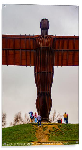 Angel Of The North Acrylic by Richard Fairbairn