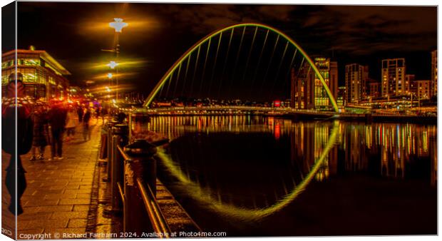 Gateshead Millennium Bridge Canvas Print by Richard Fairbairn