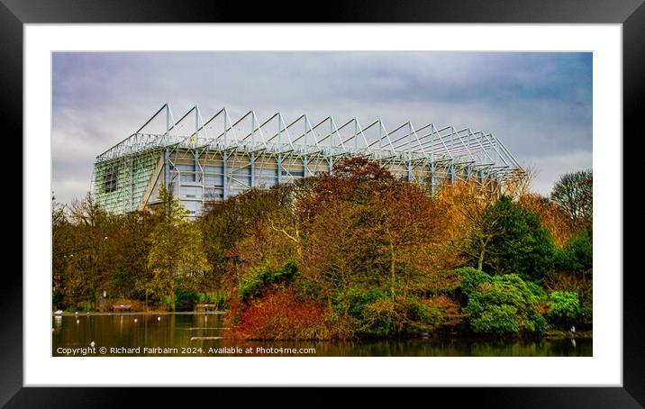 St James' Park Football Stadium Framed Mounted Print by Richard Fairbairn