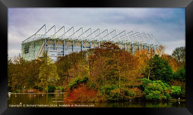 St James' Park Football Stadium Framed Print by Richard Fairbairn